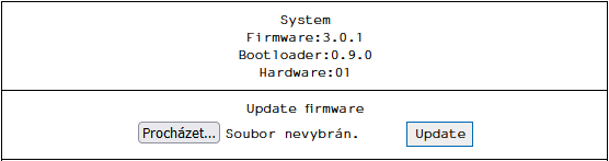 Aktualizace Firmware Controller CB02