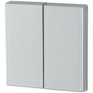 Kryt RF tlačítka 2x1/2 55x55mm. Stříbrná. lesklá | CWIZ-02/33