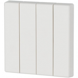 Kryt RF tlačítka 4x1/4 55x55mm. Signál bílá. Lesklá | CWIZ-04/38