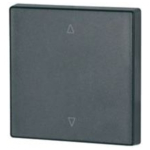 Kryt RF tlačítka 55x55mm. Nahoru-dolů. Černá Jet. Matná | CWIZ-01/29