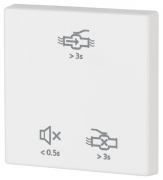 Kryt RF tlačítka 55x55mm s potiskem (Zaplavení) Bílá. Lesklá | CWIZ-01/g1