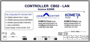 Rozšiřující licence AGNIS pro Controller CB02 | CB02-A