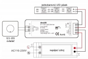 LED ovladač jednobarevných pásků | dimLED
